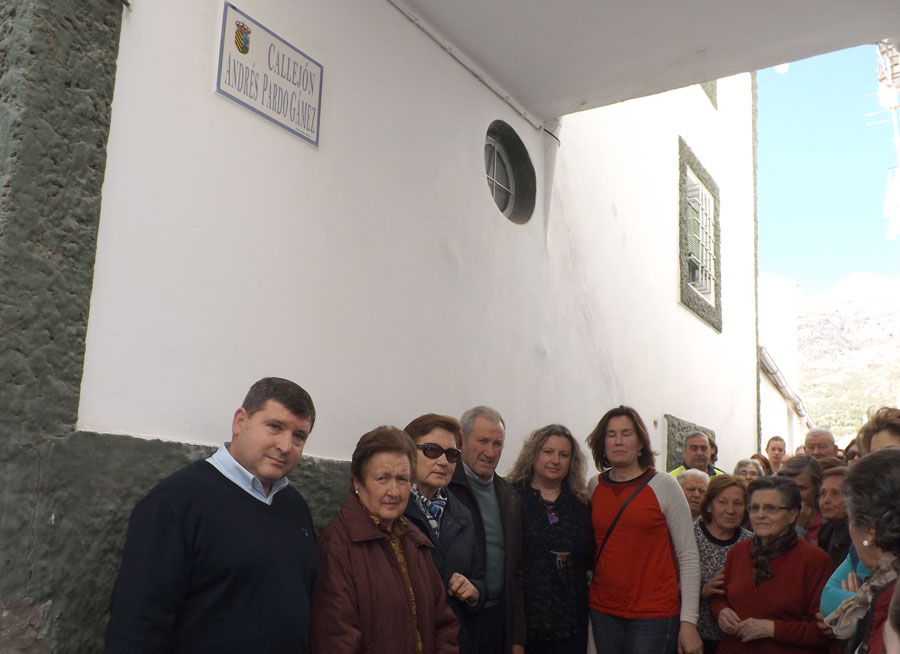 El Ayuntamiento de Bélmez de la Moraleda dedica una calle a Andrés Pardo Gámez. T.G.V. DIARIO GUADALQUIVIR
